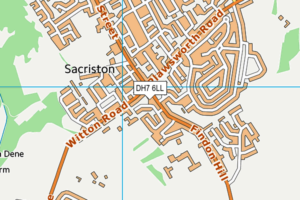 DH7 6LL map - OS VectorMap District (Ordnance Survey)