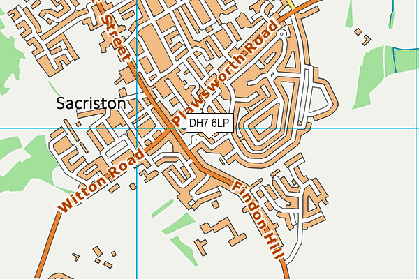 DH7 6LP map - OS VectorMap District (Ordnance Survey)