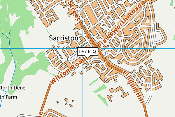 Sacriston Academy map (DH7 6LQ) - OS VectorMap District (Ordnance Survey)