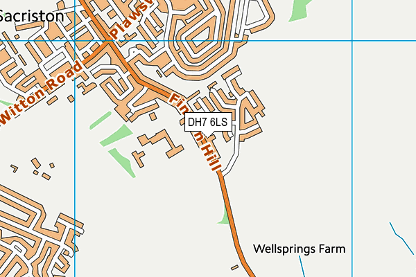 DH7 6LS map - OS VectorMap District (Ordnance Survey)