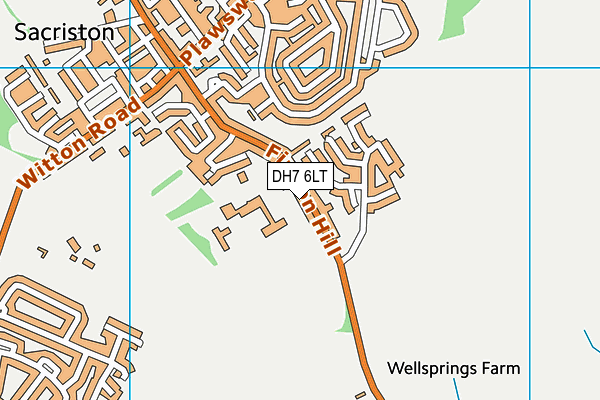 DH7 6LT map - OS VectorMap District (Ordnance Survey)