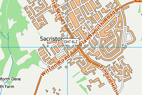 DH7 6LZ map - OS VectorMap District (Ordnance Survey)