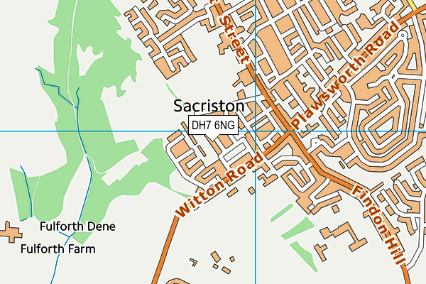 DH7 6NG map - OS VectorMap District (Ordnance Survey)