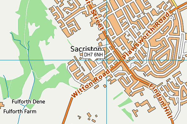 DH7 6NH map - OS VectorMap District (Ordnance Survey)