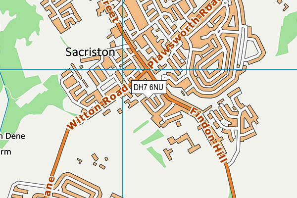 DH7 6NU map - OS VectorMap District (Ordnance Survey)