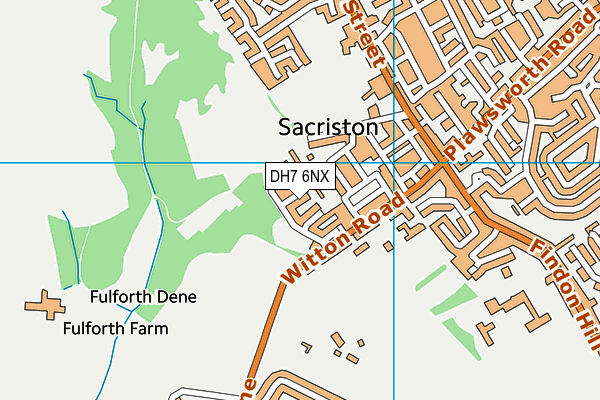 DH7 6NX map - OS VectorMap District (Ordnance Survey)