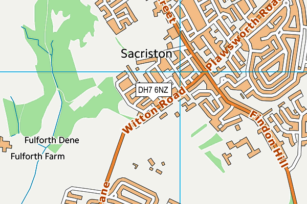 DH7 6NZ map - OS VectorMap District (Ordnance Survey)