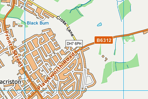 DH7 6PH map - OS VectorMap District (Ordnance Survey)