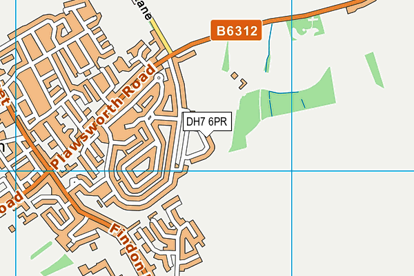DH7 6PR map - OS VectorMap District (Ordnance Survey)