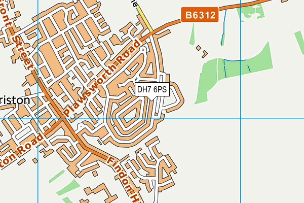 DH7 6PS map - OS VectorMap District (Ordnance Survey)