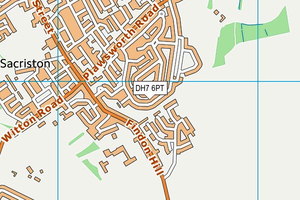 DH7 6PT map - OS VectorMap District (Ordnance Survey)