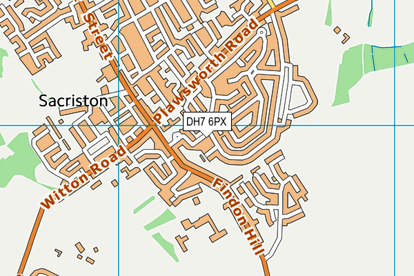 DH7 6PX map - OS VectorMap District (Ordnance Survey)
