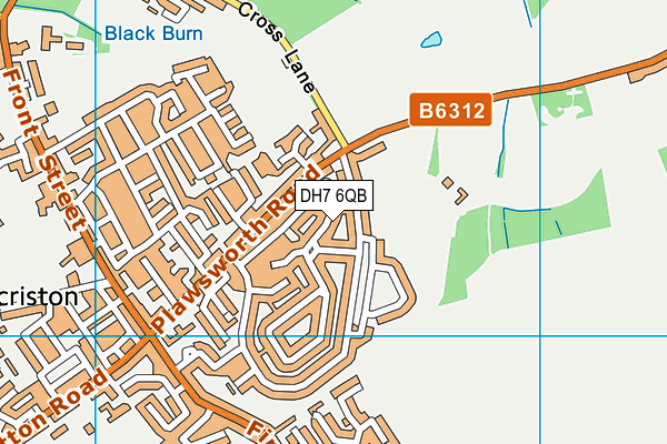 DH7 6QB map - OS VectorMap District (Ordnance Survey)
