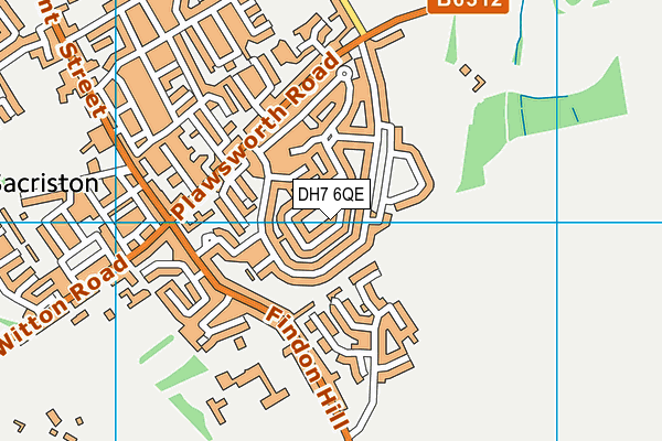 DH7 6QE map - OS VectorMap District (Ordnance Survey)