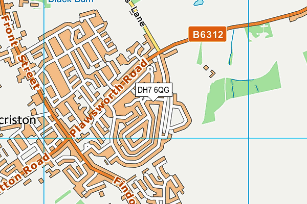 DH7 6QG map - OS VectorMap District (Ordnance Survey)