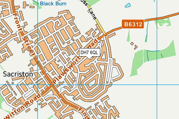 DH7 6QL map - OS VectorMap District (Ordnance Survey)