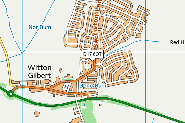 DH7 6QT map - OS VectorMap District (Ordnance Survey)