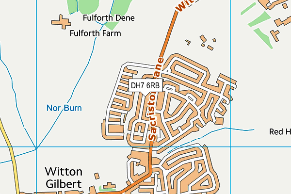 DH7 6RB map - OS VectorMap District (Ordnance Survey)