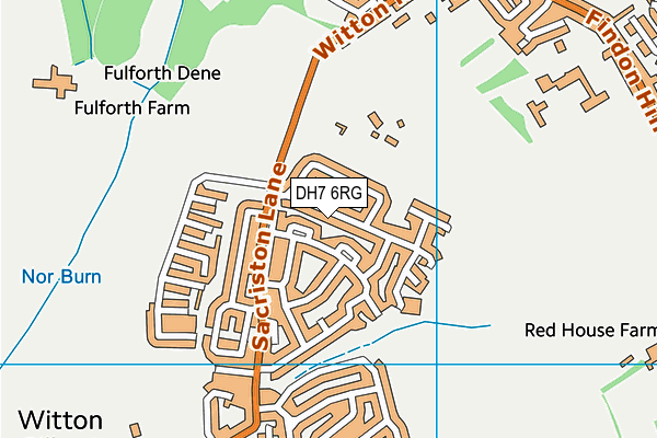 DH7 6RG map - OS VectorMap District (Ordnance Survey)