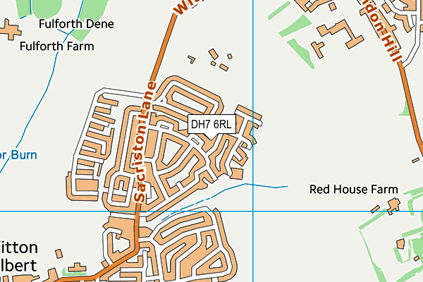 DH7 6RL map - OS VectorMap District (Ordnance Survey)