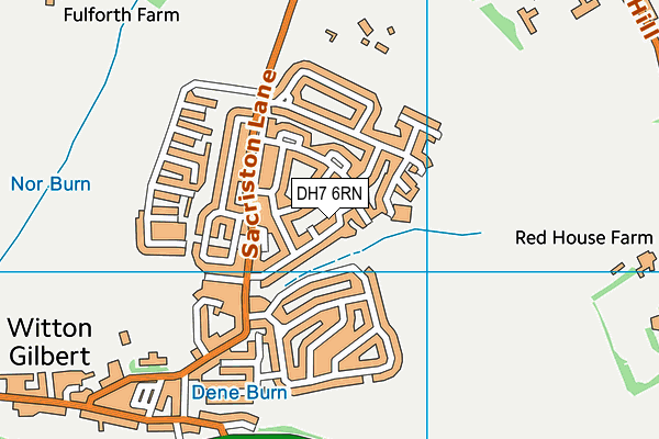 DH7 6RN map - OS VectorMap District (Ordnance Survey)
