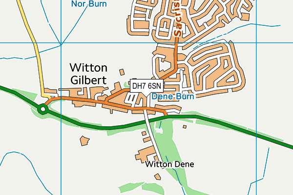 DH7 6SN map - OS VectorMap District (Ordnance Survey)