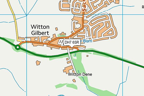 DH7 6SR map - OS VectorMap District (Ordnance Survey)