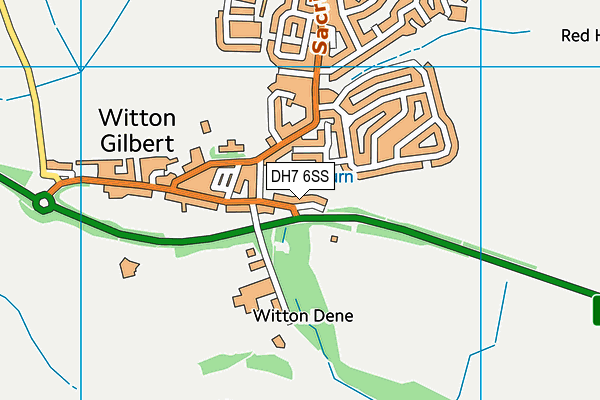 DH7 6SS map - OS VectorMap District (Ordnance Survey)