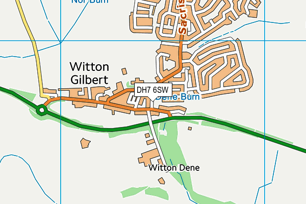DH7 6SW map - OS VectorMap District (Ordnance Survey)