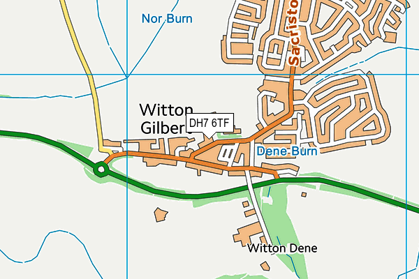 Witton Gilbert map (DH7 6TF) - OS VectorMap District (Ordnance Survey)