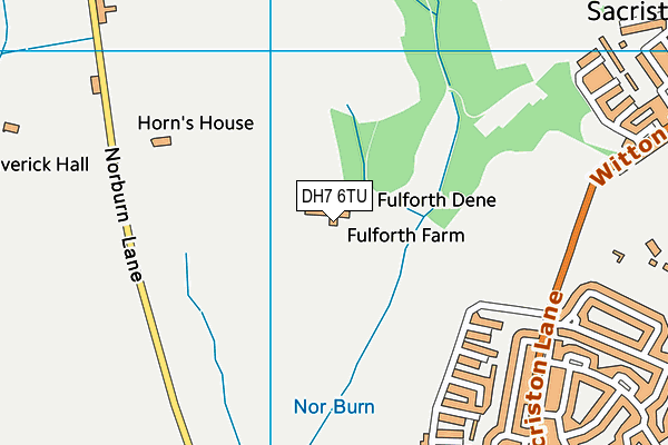 DH7 6TU map - OS VectorMap District (Ordnance Survey)