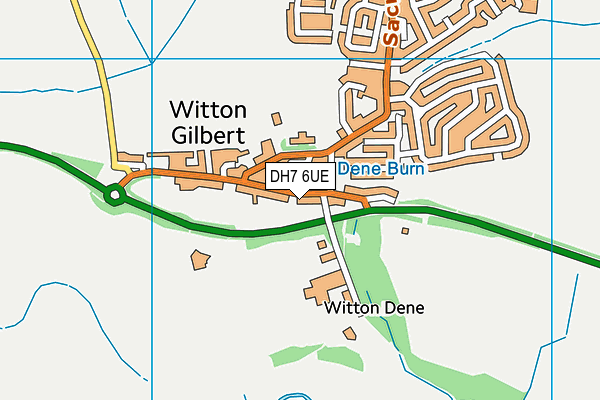 DH7 6UE map - OS VectorMap District (Ordnance Survey)