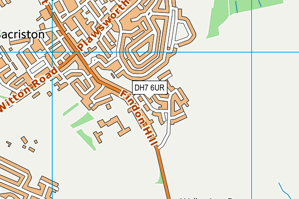 DH7 6UR map - OS VectorMap District (Ordnance Survey)