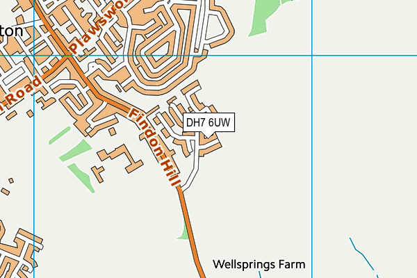 DH7 6UW map - OS VectorMap District (Ordnance Survey)