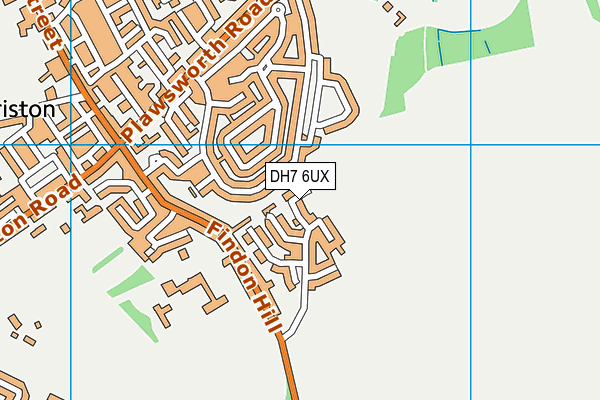 DH7 6UX map - OS VectorMap District (Ordnance Survey)