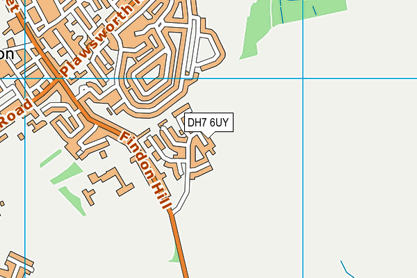 DH7 6UY map - OS VectorMap District (Ordnance Survey)