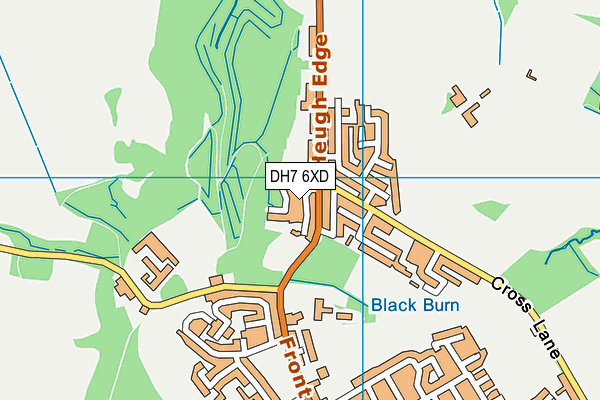 DH7 6XD map - OS VectorMap District (Ordnance Survey)