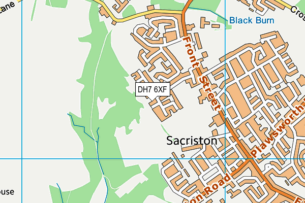 DH7 6XF map - OS VectorMap District (Ordnance Survey)