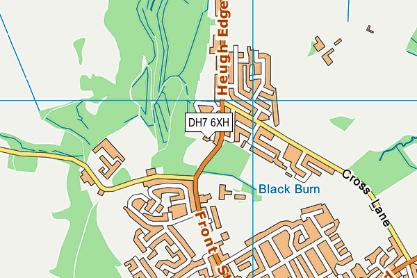 DH7 6XH map - OS VectorMap District (Ordnance Survey)