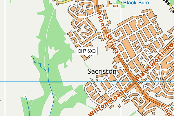 DH7 6XQ map - OS VectorMap District (Ordnance Survey)