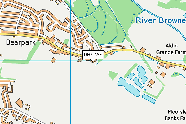 DH7 7AF map - OS VectorMap District (Ordnance Survey)