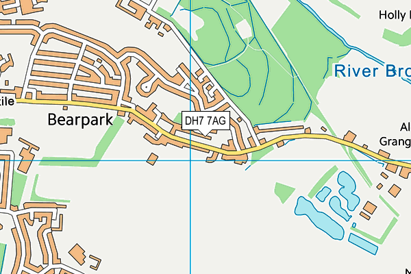 DH7 7AG map - OS VectorMap District (Ordnance Survey)