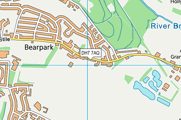 DH7 7AQ map - OS VectorMap District (Ordnance Survey)
