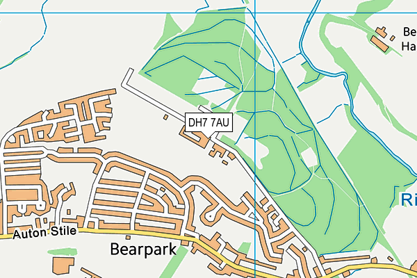 Bearpark Primary School map (DH7 7AU) - OS VectorMap District (Ordnance Survey)