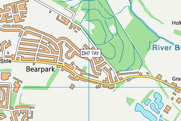 DH7 7AY map - OS VectorMap District (Ordnance Survey)