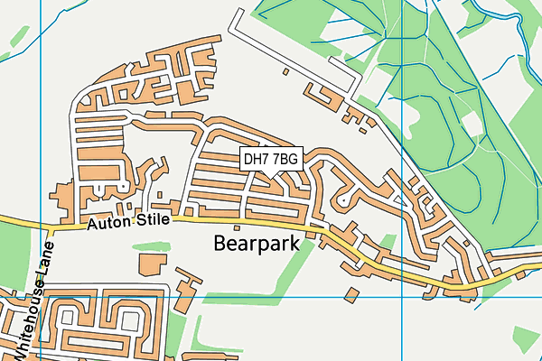 DH7 7BG map - OS VectorMap District (Ordnance Survey)