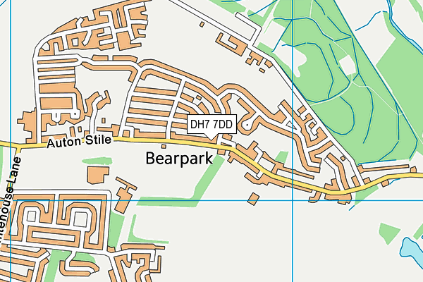 DH7 7DD map - OS VectorMap District (Ordnance Survey)