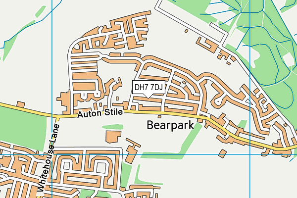 DH7 7DJ map - OS VectorMap District (Ordnance Survey)
