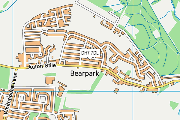 DH7 7DL map - OS VectorMap District (Ordnance Survey)