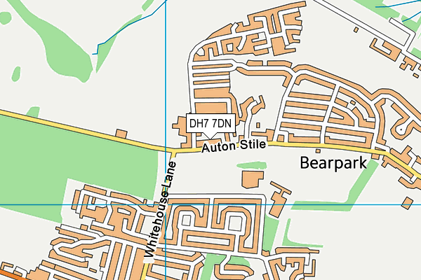 DH7 7DN map - OS VectorMap District (Ordnance Survey)